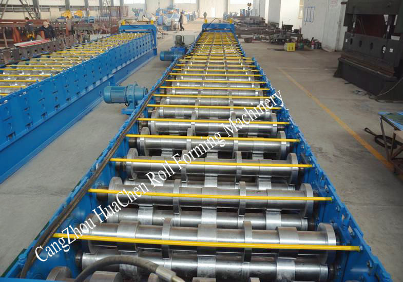 Color Steel Plate Floor Deck Roof Panel Roll Forming Machine 1500mm PLC Control