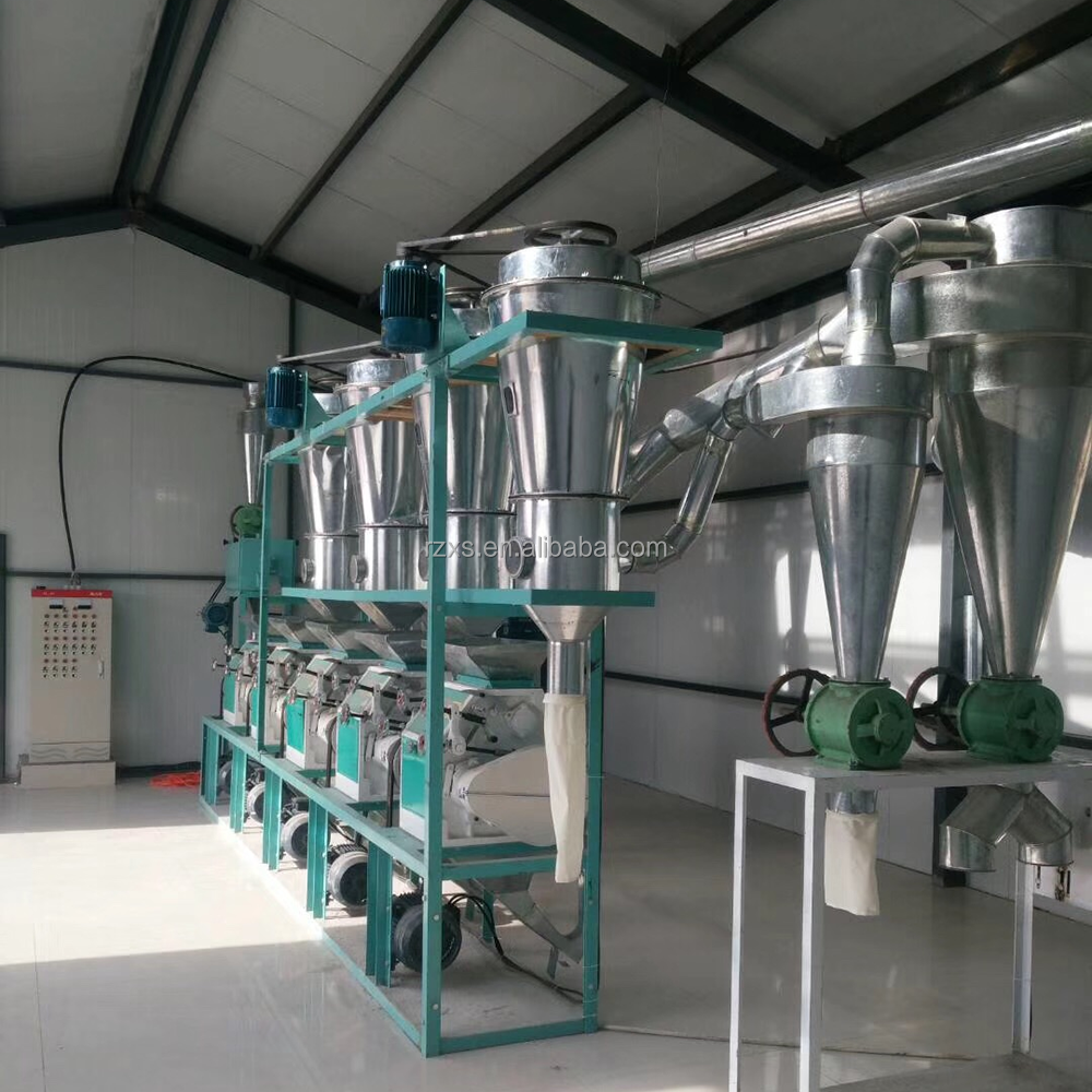Electric Roller Durum Wheat Flour Mill Grinder Milling Machine in Ghana Bangladesh 15 Ton Per Day
