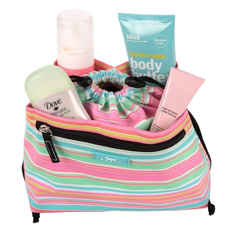Makeup & Cosmetic Bag, Cinch-Top Closure, 4 Open Pockets, Water Resistant