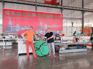 Wholesale 5.4m/Min Corrugated Pipe Extrusion Line Automatic Feeding Hose Pipe Manufacturing Machine from china suppliers