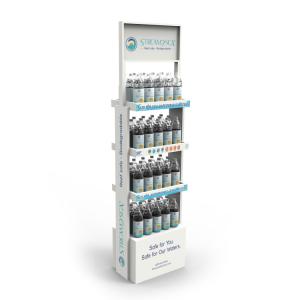 Wholesale Customized Water Wooden Bottle Display Rack Spring Display Stand for Store from china suppliers