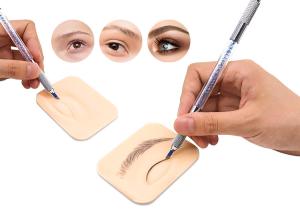 Wholesale 3D Silicone Permanent Makeup Practice Skin Eyebrow Microblading from china suppliers