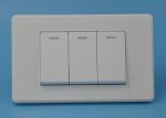 Durable House Electrical Switches , 3 Gang 1 Way Domestic Electrical Switches