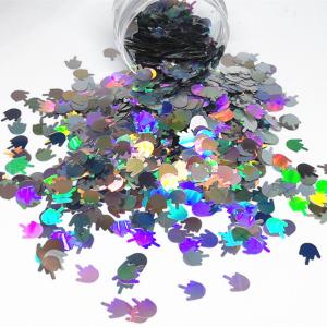 Wholesale Wedding Event Parties 3D Polyester Hands with Holographic Silver Black Middle Finger Glitter and Other Holiday Supplies from china suppliers