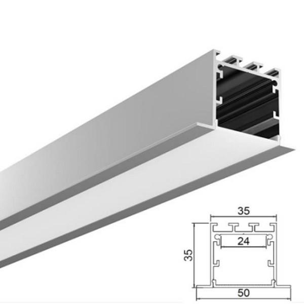 6061 T5 6063 T6 Aluminium LED Light Strip Profiles Square Shape Cabinet Door