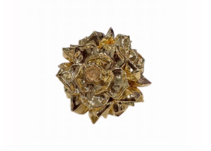 Pink Diamond Flower Shape Zamak Perfume Caps Special Zinc Alloy Perfume Lid
