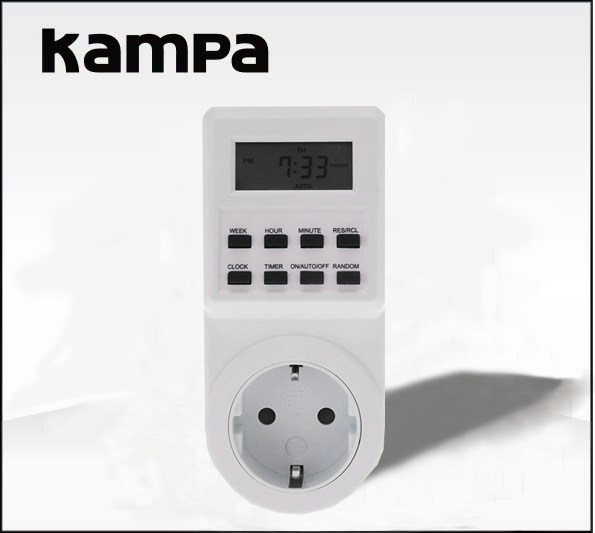 15A 230V European programmable digital timer switch
