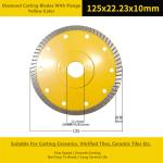 Circular Blue 5 Inch Diamond Cutting Disc Metal Sintered