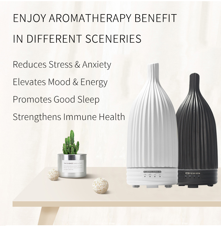 Hot Selling 120ml Elegant Home Quiet Oil Diffuser Ceramic Aroma Scented Fragrance Diffuser Ultrasonic Ceramic Aroma Diffuser