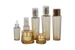 Gold Cosmetic Packaging Set Plastic Dropper Bottle Lotion Bottle Toner Bottle