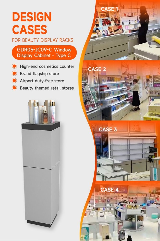 GDR05-JC09-C Retail Display Rack with Black Edge Banding and Optimized Display Space for Fashion Boutique