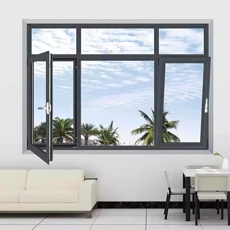 Multi Point Soundproof Sliding Aluminum Window Custom Heat Insulation