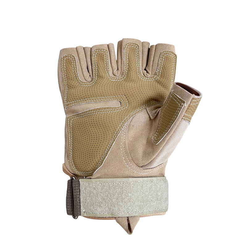 Maximum Care and Protection Half Finger Hard-Knuckle Anti-Slip Microfiber Leather Gloves