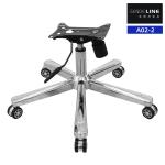 Electroplated Swivel Chair Replacement Parts Five Star Office Chair Base Leg