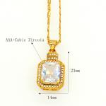 High quality Vintage pendants Women/Men zircon jewelry Gift 18K Gold Plated