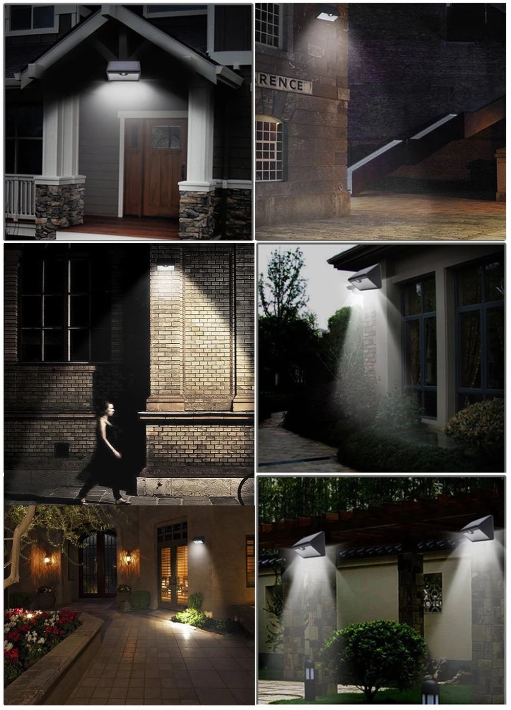 ABS Plastic Solar Rechargeable Light , IP65 Intelligent Induction LED Wall Lights