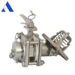 500mm Manhole 3'' BSP SS316 Bottom Discharge Butterfly Valve for Plastic