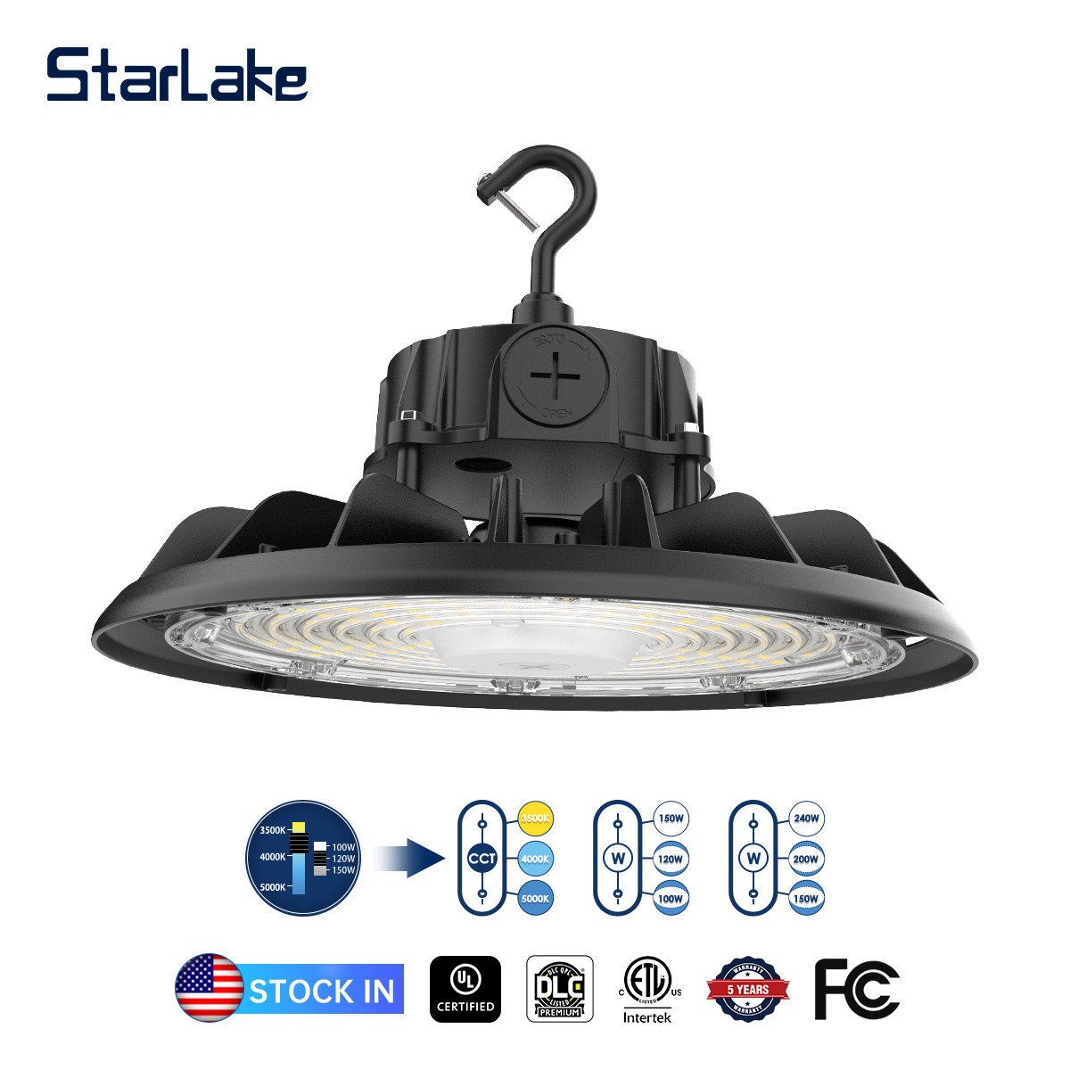 High Brightness Aluminum Alloy LED High Bay Lighting For Warehouse