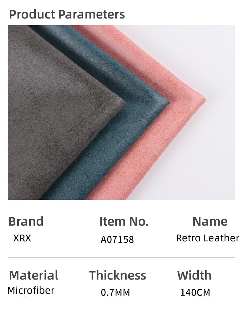0.7mm PU Retro Microfiber Leather For Shoe Eco Friendly Comfortable