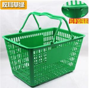 Wholesale Retail Store Plastic Hand Basket / Supermarket Food Plastic Basket With Handle from china suppliers