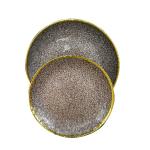 Golden Color Dessert Glass Charger Plates , Decorative Charger Plates For