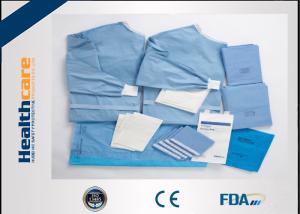 Wholesale Non Woven PU Film Disposable Surgical Packs Brain Surgery Set With Adhesive / Hole from china suppliers