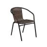 Buy cheap 73cm Height 53cm Width PE Rattan Chair , Rattan Wicker Garden Chair Commercial from wholesalers