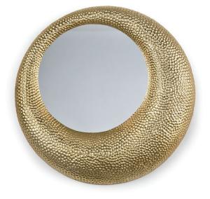 Wholesale Custom Gold Hammered Scalloped Round Mirror For Hotel Villa Rooms from china suppliers