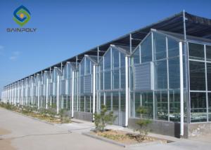 Wholesale 9.6m Commercial Glass Greenhouse from china suppliers