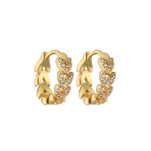 Wholesale Hoop 24K Gold Jewelry Classic Women Rhinestone Fashion Earrings from china suppliers