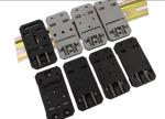 35mm Wide 67.5mm Long Nylon PA66 DIN Rail Clips Mount Holder A-35-2 In Black and