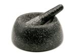 Polished Round Stone Mortar And Pestle Set Natural Granite For Grinding Herbs