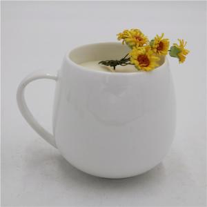 China Soy Wax Ceramic Tea Cup Candle Scented Matte White Round 6oz on sale