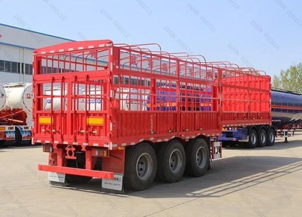 Supply Tri Axles Livestock Animals Fence Cargo Semi Truck Trailer with Air