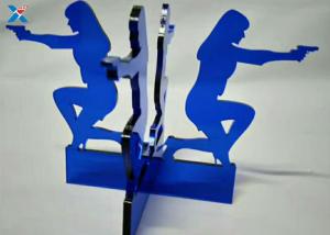 Wholesale Blue Acrylic Shapes Craft / Acrylic Stand For Office Decoration Gifts from china suppliers