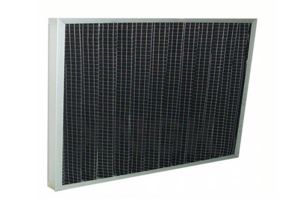 Charcoal Pre Filter Pleated Aluminum Alloy Frame , Absorb Smoke Pre Carbon