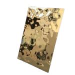 316 Water Ripple Sheet 4x8 3d Design Panel Gold Mirror Stainless Steel Plate