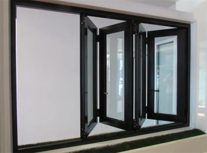 Modern Design Folding Screen Soundproof Glass Aluminium Bifold Windows With ≤2.1 K Value