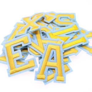 Wholesale Alphabet Embroidered Letter Patches 2 In 1 Sticker Iron On Self Adhesive Badges from china suppliers