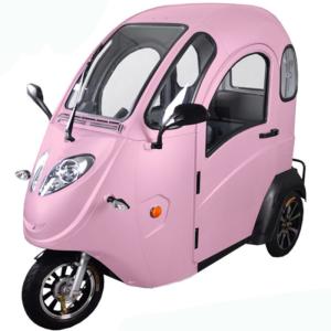 Wholesale Pink Enclosed Cabin 3 Wheels Electric Car 25km/H Corrosion Resistance from china suppliers