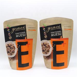 Wholesale Resealable Kraft Stand Up Pouches Gravure Printed 4oz Brown Paper Coffee Bags from china suppliers