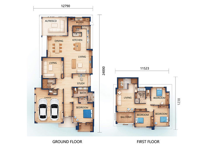 ICC-ES Luxury 3 Bedroom Villa Prefab Light Gauge Steel House Container Houses