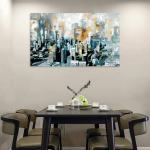 HD Art Printing Acoustic Fabric Wall Art Panels For Office Living Room