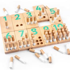 Wholesale Wooden Montessori Digital Learning Nail Board 1.6 Children'S Digital Cognition from china suppliers
