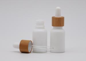 Wholesale White Glass Porcelain Aromatherapy Bottles 30ml With Bamboo White Dropper from china suppliers