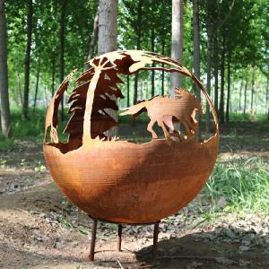 Wholesale Wood Burning Outdoor Corten Steel Fire Pit portable steel bowl fire pit from china suppliers
