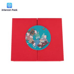 Wholesale ISO9001 Folding Packaging Boxes Offset Printing 120G Red Cardboard paper from china suppliers