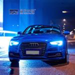 RoHS 3D Carbon PET Vinyl Film White Color Supper Gloss Blue Fiber