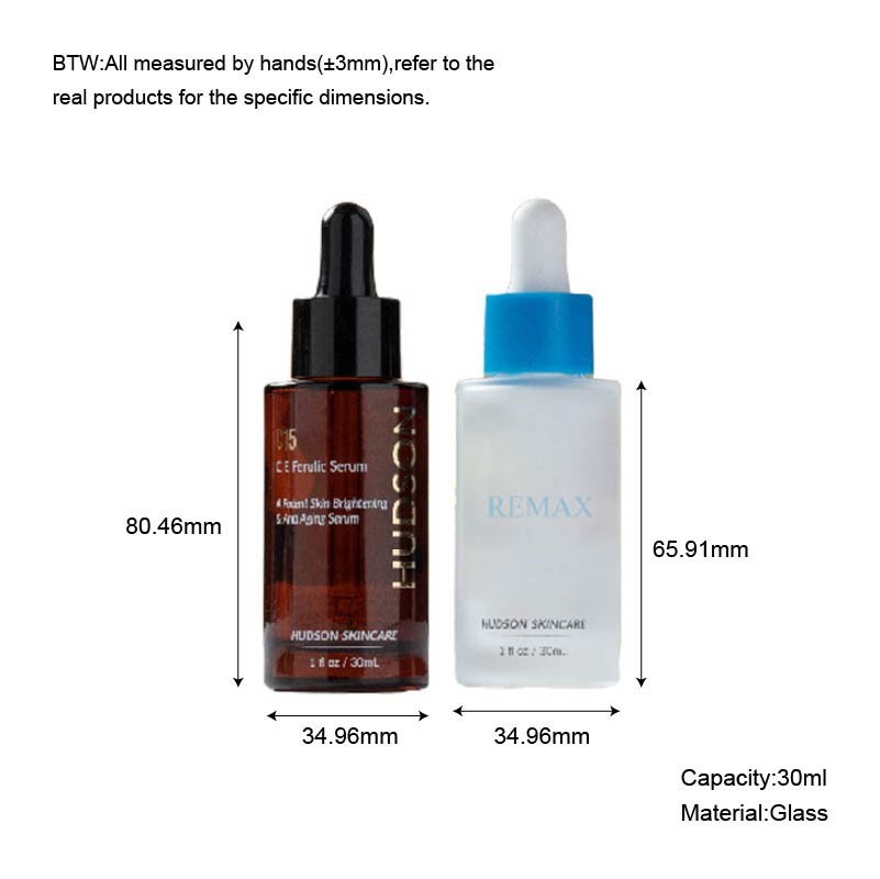 Complementing Blue Cosmetic Dropper Bottles Matte Black Glass Dropper Bottles Set