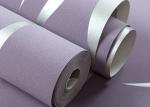 Elegant Purple Removable Wall Paper , Hotel Modern Wall Covering